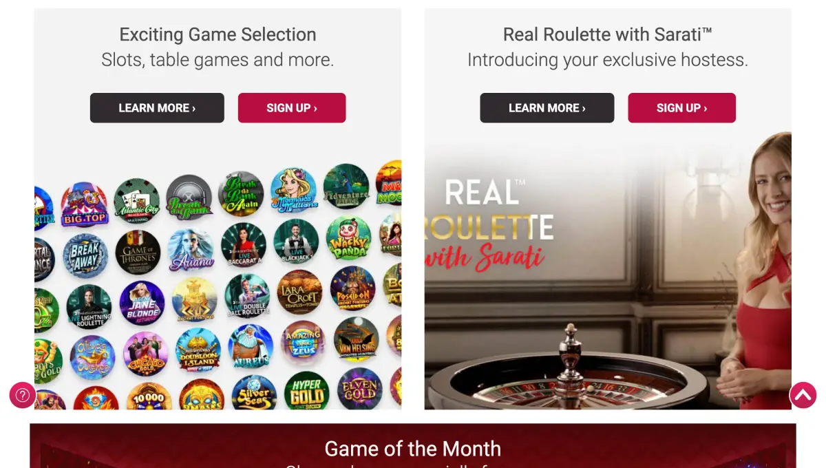 Login to the official Ruby Fortune Casino website